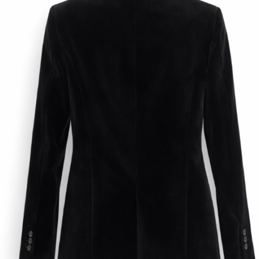Theory Black Velvet Power Jacket | One-Button Blazer | Size 4 - Picture 7 of 9